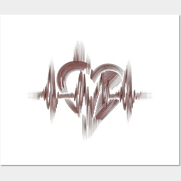 Romantic heartbeat Wall Art by Spaceboyishere